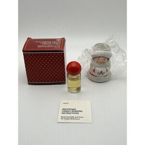 Vintage AVON Christmas Charmer Candlestick Decanter w/Zany Cologne .33 oz 1981